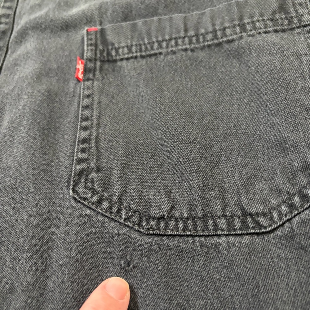 90s Vintage Levi’s Black Denim Button Down Shirt - Picture 11 of 12